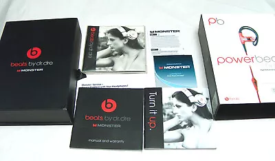 2010 Monster Powerbeats By Dr Dre Replacement Headphone Box Case & Manuals Only • $15.18