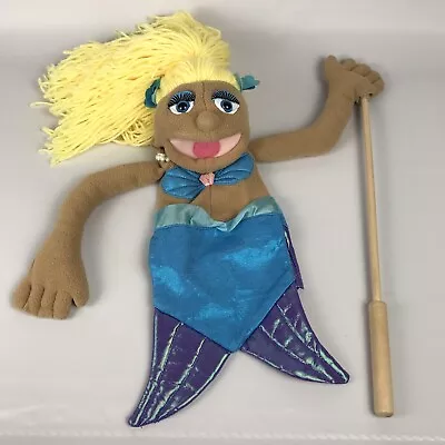 Melissa & Doug MERMAID PUPPET Plush Hand Puppet Muppet Style W/ Rod • $13.50