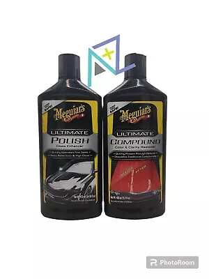 (2-Pack) Meguiar's Car ULTIMATE COMPOUND & POLISH Combo Waxing Glaze Max Gloss • $39.94