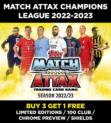£3.45 • Buy Match Attax Champions League 2022/23 22-23 Limited Editions / 100 Club / Chrome