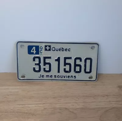 Quebec Motorcycle License Plate • $15