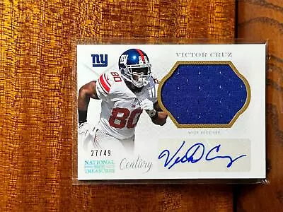 2014 National Treasures Century Autograph Jersey Giants Victor Cruz /49 • $75