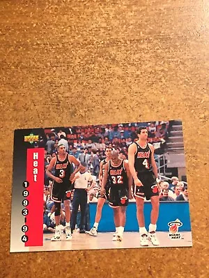 1993-94 Upper Deck Basketball # 223 Miami Heat Schedule • $1