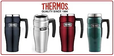 $37.80 • Buy ❤ Thermos STAINLESS STEEL VACUUM Insulated Travel Mug With Handle 500ml 4 Colors