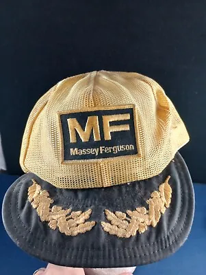 Vtg Louisville Mfg MASSEY FERGUSON Distressed Trucker Mesh Snapback Cap Hat *85 • $20