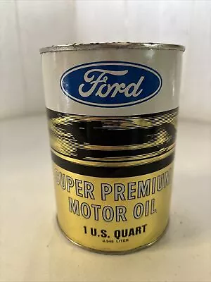 Vintage 1 Quart Ford Super Premium Motor Oil Can Full • $9.99