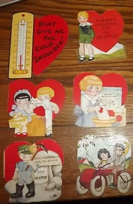 Vintage Valentines Day Cards Lot Of 6 1920's 1930's Cards • $0.99