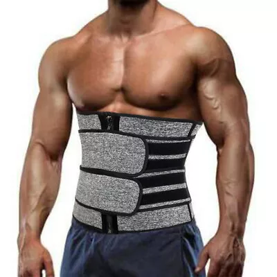 Waist Trimmer Slimming Belt For Men Sweat Sauna Abdominal Shapewear Body Shaper • $21.79