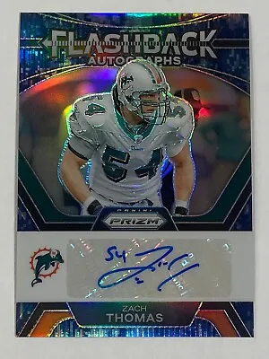 Zach Thomas 2023 Panini Prizm No.FA-ZT 20/25 Auto Flashback Autographs Card • $52.79