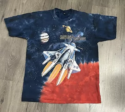 Vintage Disney World Mission Space X-2 Ride Tie Dye T-Shirt Size Medium • $38.88