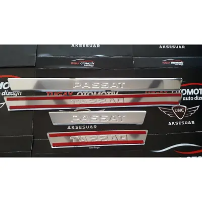 VW PASSAT B8 2015 Up Chrome DOOR Sill STAINLESS STEEL 4pcs. • $42.99