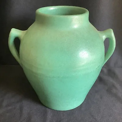 Antique Pfaltzgraff York Art Pottery Matte Green Arts & Crafts Mission Vase • $74.99