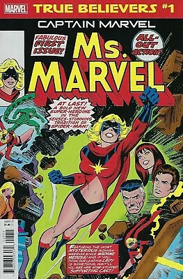 True Believers MS. MARVEL #1 (Reprint / Captain / Movie / Endgame / 1977 / NM) • £7.50