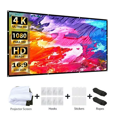 VANKYO Foldable Projector Screen 16:9 HD Outdoor Home Cinema Theater 3D Movie • $10.89