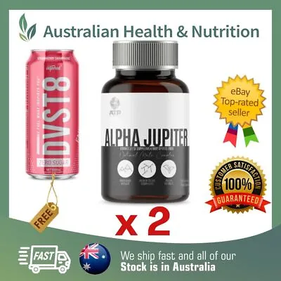 2 X ATP SCIENCE ALPHA JUPITER 120 CAPSULES + FREE SAME DAY SHIPPING & DVST8 CAN • $139.95