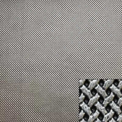 Omnova Boat Upholstery Vinyl Black Silver Nexus Weave 54 Inch - YARD • $13.89