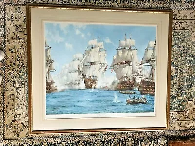 £250 • Buy Montague Dawson (1895 -1973) Original Signed Print Battle Of Trafalgar 1805