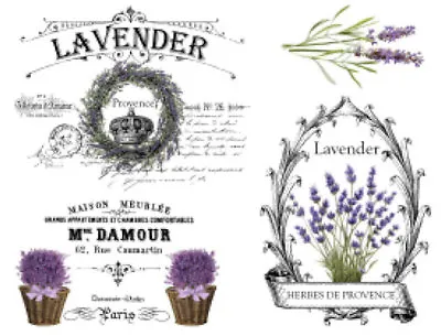 Vintage French Provence Lavender Furniture Transfers Waterslide Decals MIS595 • $12.99