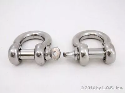 (2) 3/4  Stainless Steel D Ring Anchor Bow Shackle W 3/4  Pin OFF-ROAD RECOVERY • $84.37