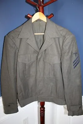 Original WW2 U.S. Marine Corps USN Medic's M44 Forest Green Wool Jacket W/Rate • $75