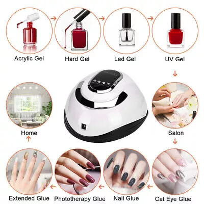 Nail Lamp UV LED Light Professional Nail Polish Fast Dryer Art Gel Curing Device • $23.85