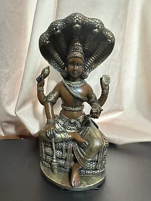 Shesha Vishnu Statue Hindu  8.5”H Resin • $35