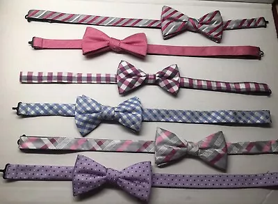 Lot Of 6 Adjustable Bow Ties - Spring Pastel Colors & Prints • $18