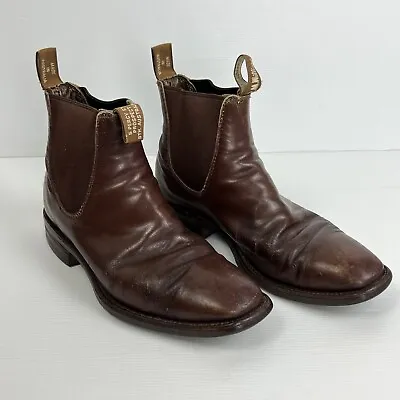 RM WILLIAMS Mens Brown Vintage Leather Craftsman Boots 7 G - Regular Width • $239