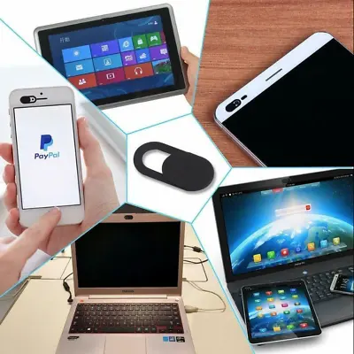 Laptop Webcam Cover 3 PACK Thin 0.7mm Camera Sticker Slider Tablet Mobile IPAD • £2.09