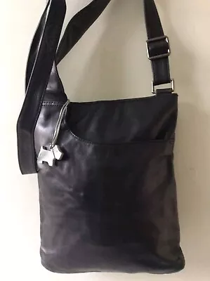 RADLEY Real Leather Ladies Small Black Messenger Crossbody Shoulder Bag • £20
