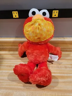 Elmo Plush In Yellow Mask Sesame Street Soft Eyes 2021 Health Conscious • $14.99