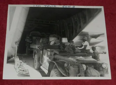 1966 Vietnam Press Photo Truck Boards C-130 Hercules Operation John Paul Jones • $14.11