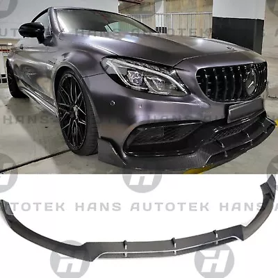 BRABUS Style Carbon Fibre Front Lip For Mercedes-Benz C63s AMG W205 C205 Coupe • $899.95