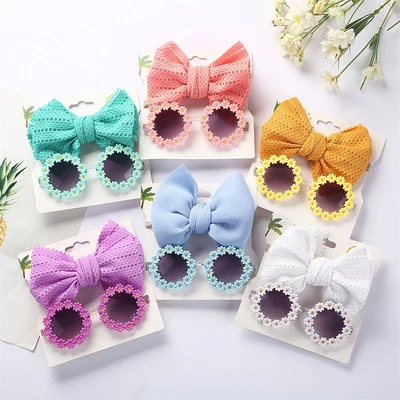 £5.32 • Buy Baby Headband Kids Sunglasses Children Sunglasses Headband Set Daisy Flower