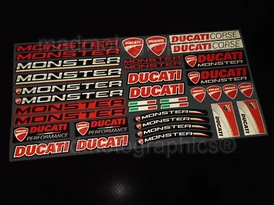 Motorcycle Reflective Sticker Set Decals For Ducati MONSTER 696 796 821 1200 S • $20.94