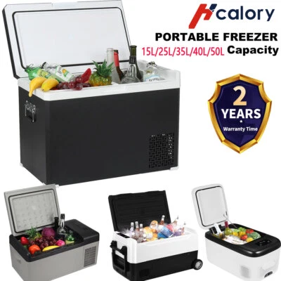 $193.75 • Buy Hcalory 15/25/30/35/40L Car Portable Fridge Freezer Wheel Cooler Camping Caravan
