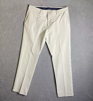 Vineyard Vines Pants Mens 33 X30 On The Go Straight Leg Tan Pockets Stretch • $33.88