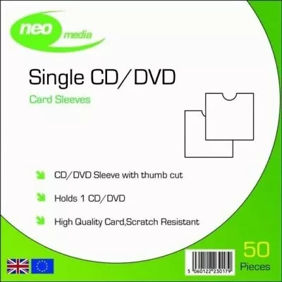 200 X WHITE THUMB CUTS CD DVD MAILERSE ENVELOPES STRONG CARDBOARD CARD SLEEVES • £33.99