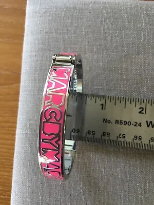 Vintage Marc By Marc Jacobs Pink And Silvertone Spring Bangle Bracelet • $17