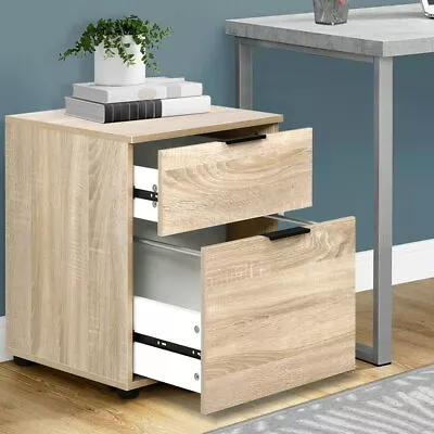 Filing Cabinet Two Drawer File Office Home Storage Drawers Cupboard Wood • $98.95