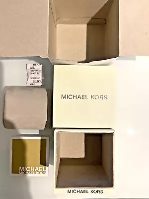 One Genuine Michael Kors Empty Watch Box With Owners Manual &  Gift Shopping Bag • $18.99