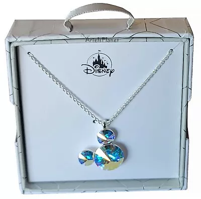 Disney Parks Mickey Mouse Crystal Icon Pendant Necklace • $42.99