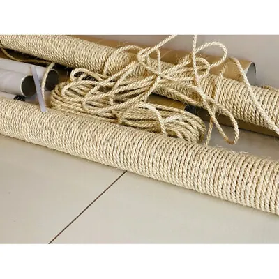£7.49 • Buy Cat Natural Sisal Rope For Scratching Post Tree Replacement DIY 6 8 10 12 Mm