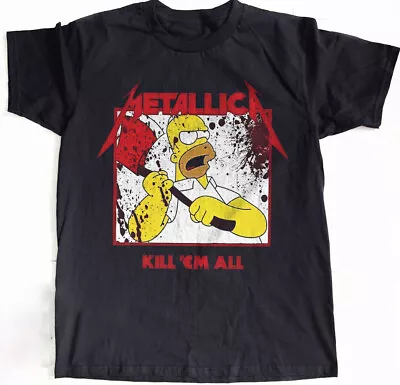 Metallica Kill 'Em All Funny Cotton Black T-Shirt • $19.99