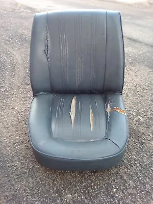 Vintage Ford Lowback Econoline Van Bucket Seat Blue Single Chair Ripped  • $125