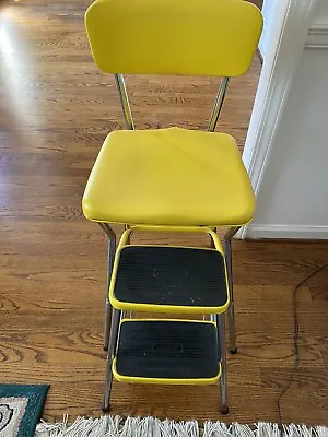Vintage Cosco Stylaire Metal Step Stool Chair Pull Out Steps *Rare Find* • $75