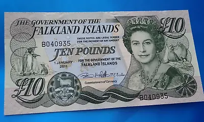 FALKLAND Islands * £ 10 POUNDS Banknote - NEW Ten Pound British Note • £23.90