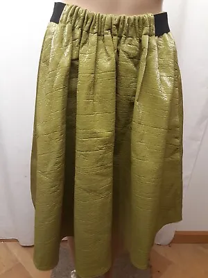 Dorothee Schumacher Green Vinyl  Flare Skirt Knee-length Size 3 US 8 • $55