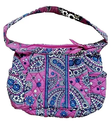 Vera Bradley White Paisley Quilted Boysenberry Retired Spring 2011 Handbag  • $9.99