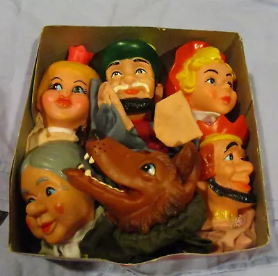 $18 • Buy Worlds Famous Fairy Tale Puppet Show - 6 Hand Puppets In Box- Mr. Rogers